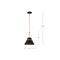 Nuvo Adina 1-Light Small Pendant Matte Black and Natural Brass 60/7767 - alternate 3